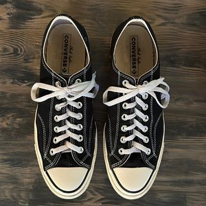 Converse Chuck 70 Ox in Black/Black egret Men's size 10.5 Women's size 12.5.
